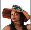 Kitenge Sun Hat - Assorted Patterns and Colors, 15" Wide, Fits up to 22" Head
